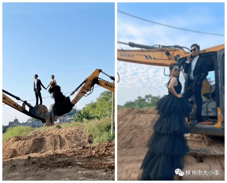 30岁小伙开30辆挖掘机,河南小伙结婚18台挖掘机