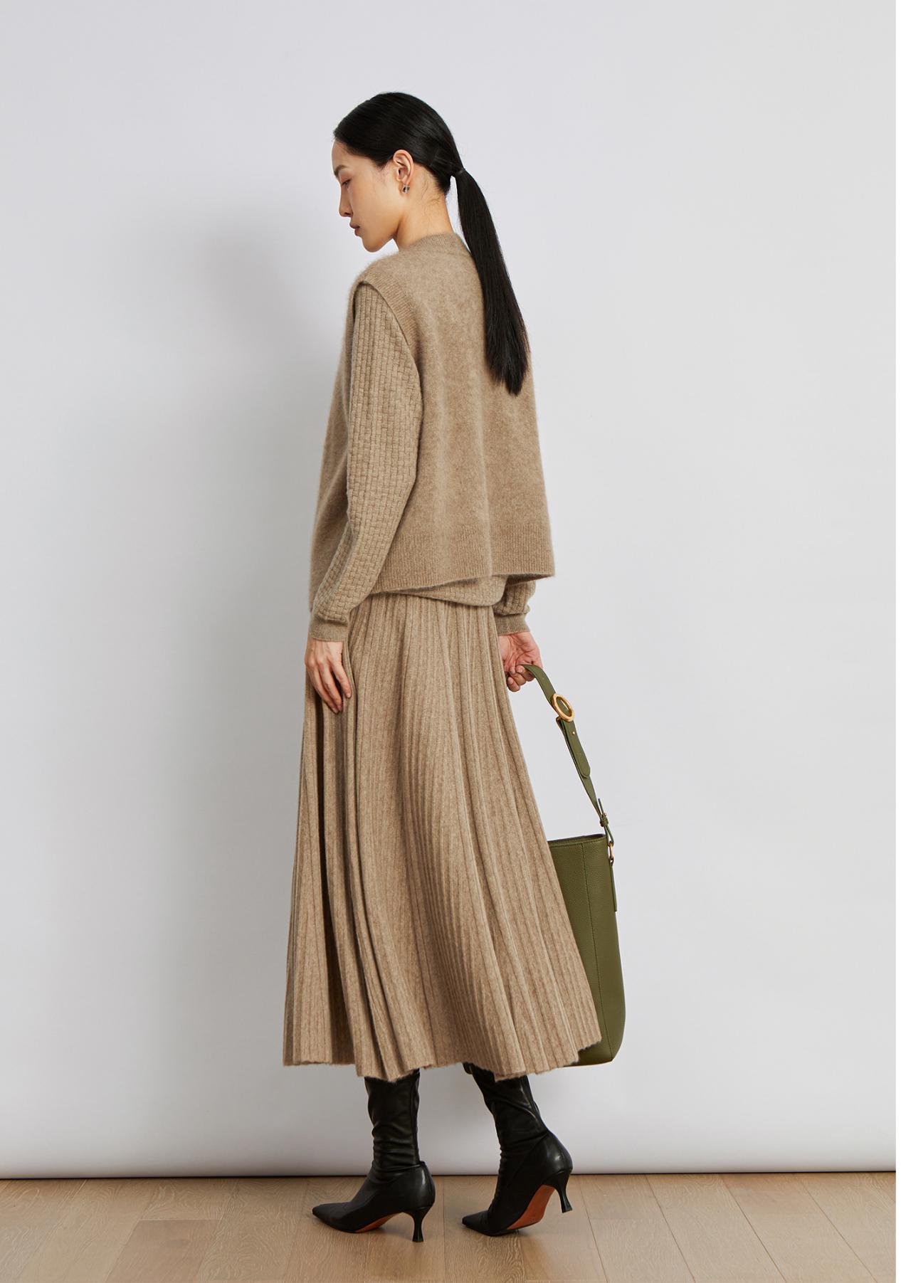 风琴褶半裙适合什么身材,半裙最流行款式