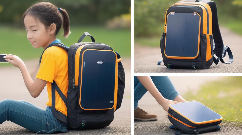 太阳能发电板背包,多功能太阳能板背包