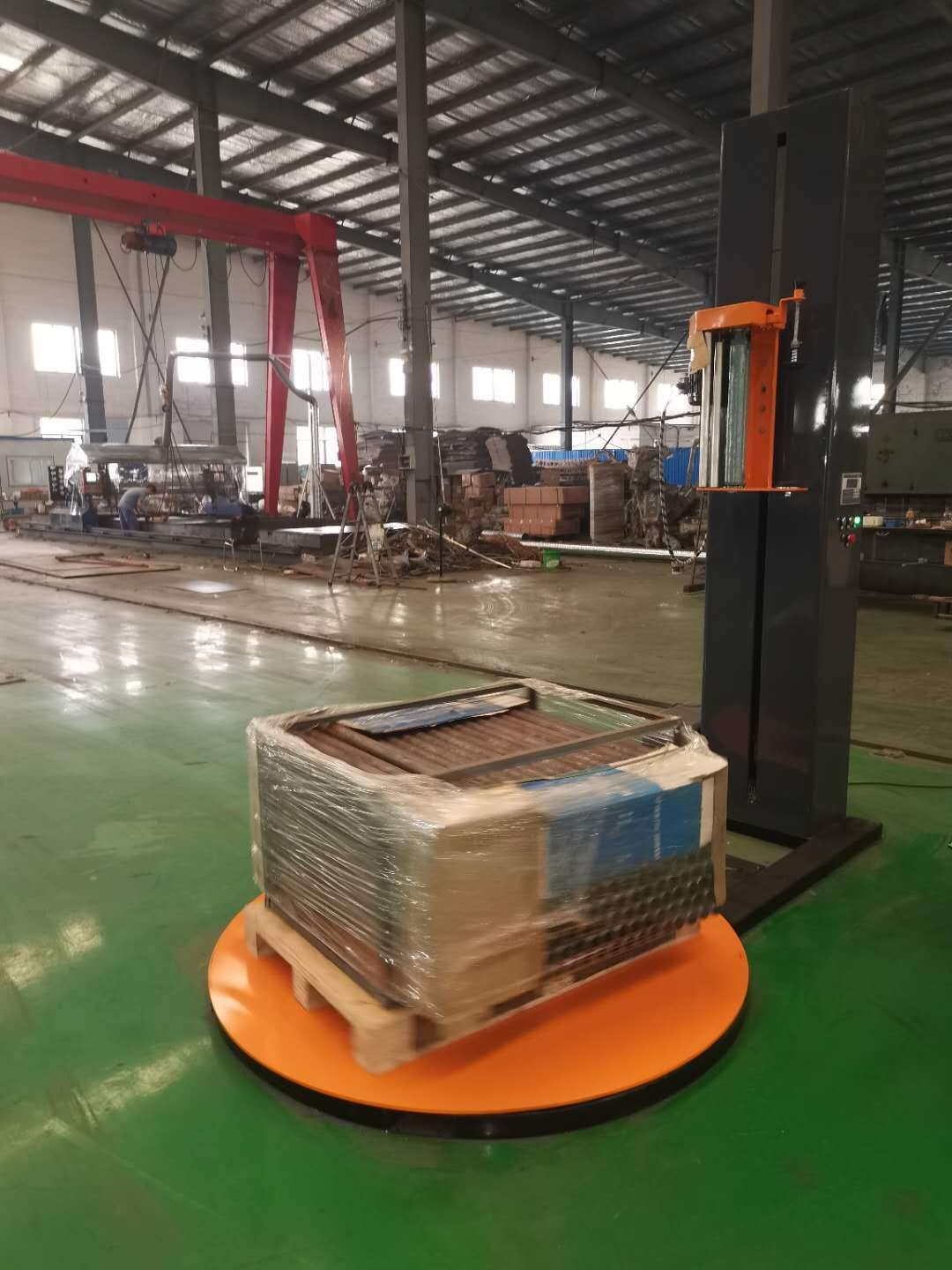 简单托盘缠绕包装机,托盘旋转缠绕包装机