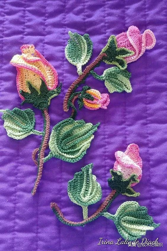 爱尔兰花和叶子大全，最令人心动的钩编之法