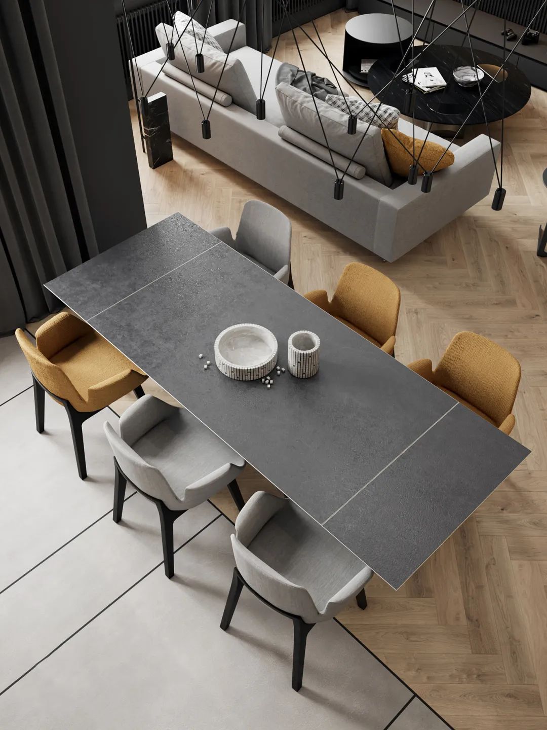 120平高级灰装修效果图,轻奢风装修高级灰120平价格