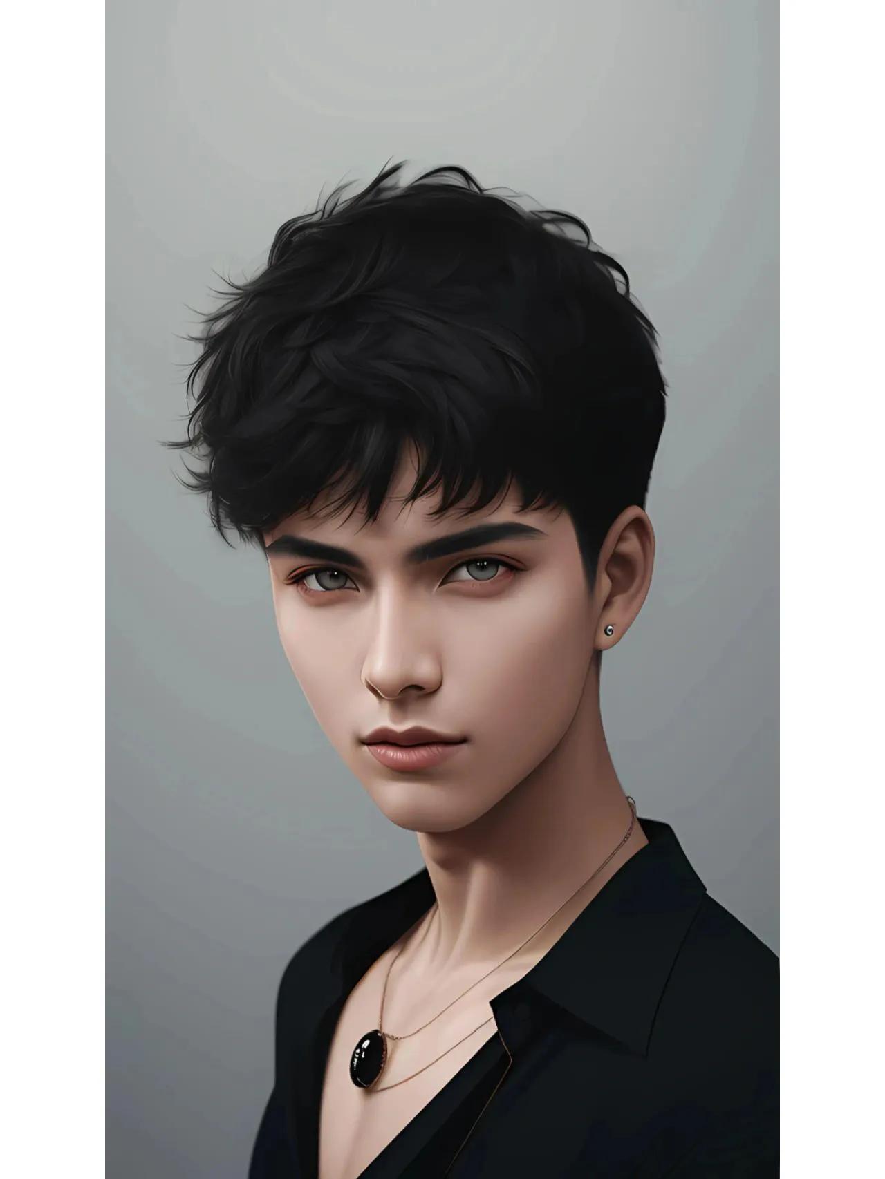 黑发男生头像帅气阳光高冷,黑发帅气男生真人头像