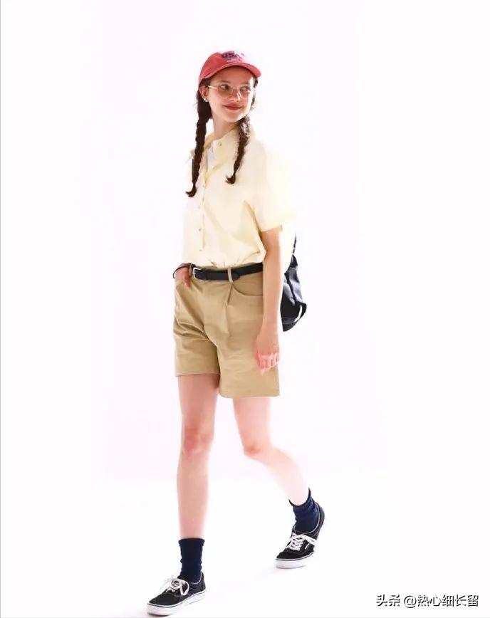 短袖衬衫的基础穿法越简单越时髦,短袖中长款衬衣穿搭技巧