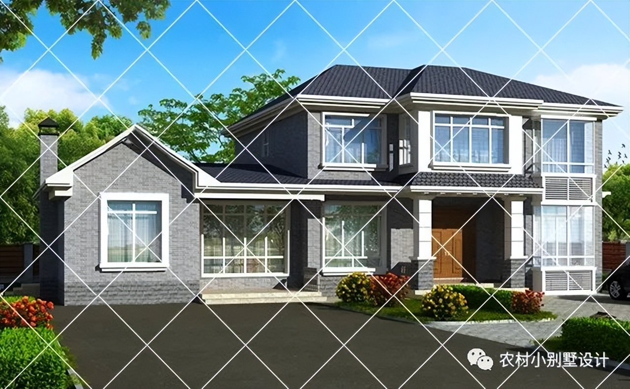 农村自建别墅带柴火灶设计,农村带堂屋柴火灶三层别墅实拍图