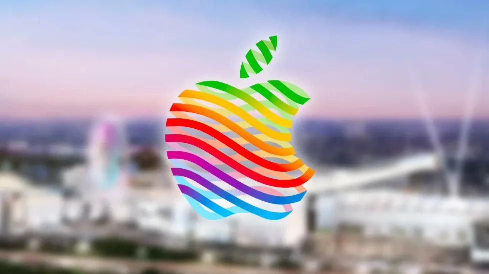 彩色苹果logo设计理念,苹果彩虹logo设计图