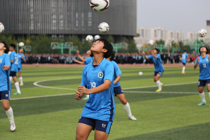 历城二中女足出征世界赛,历城二中女足出征仪式