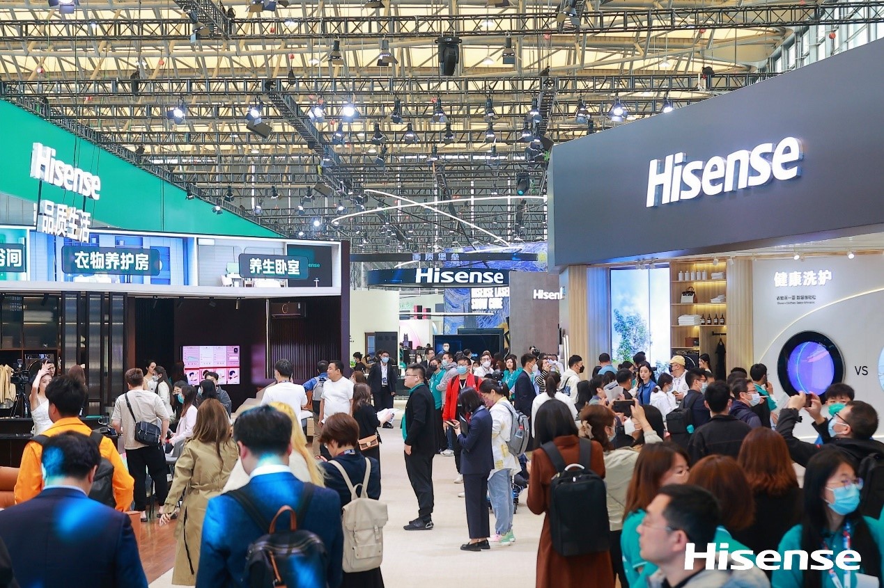 awe2024海信璀璨现场图片,awe2023海信电视