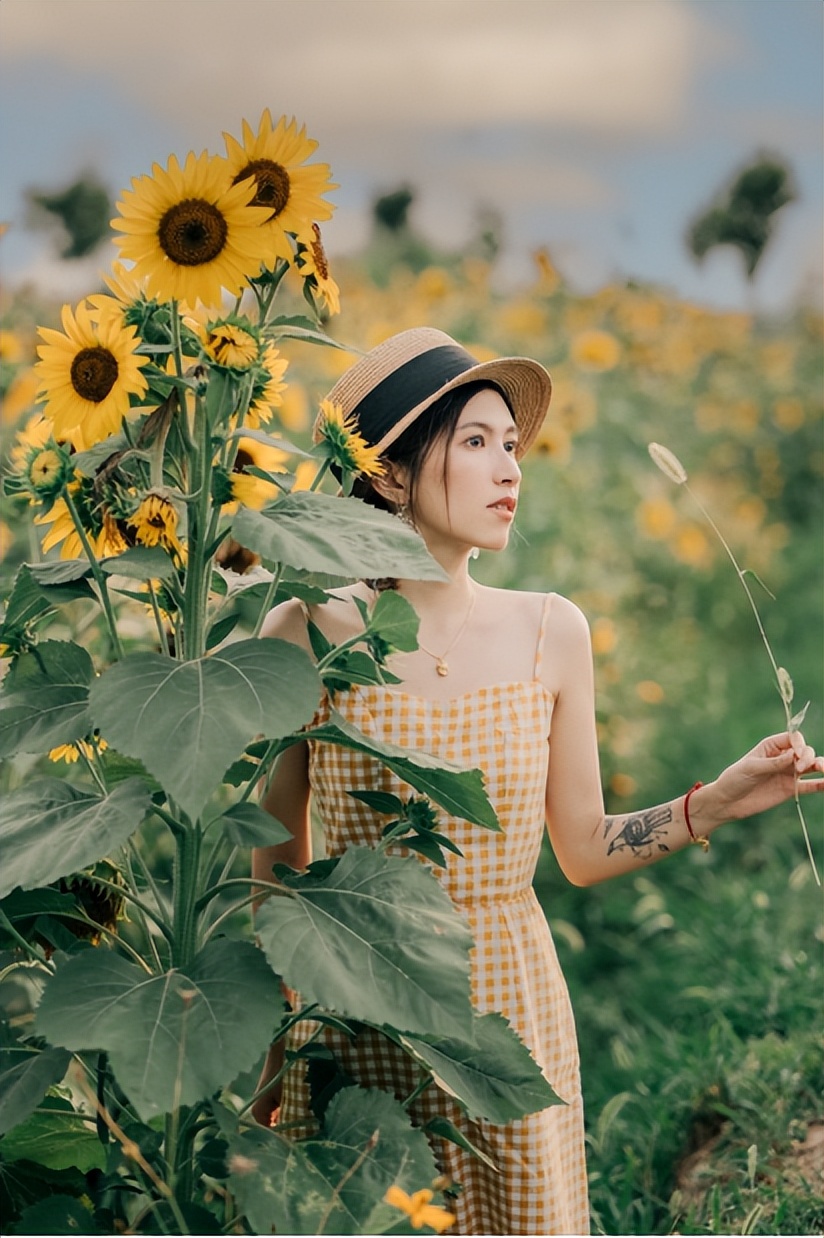 向日葵人像摄影后期技巧,拍向日葵人像参数设置