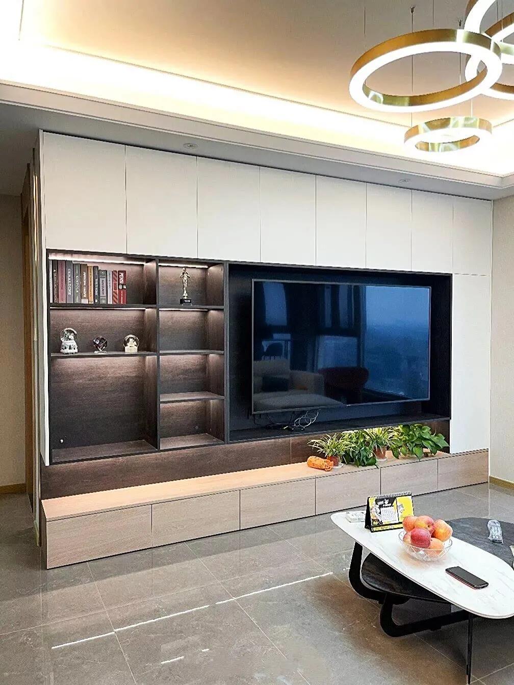 客厅边柜2023最新款法式,2023电视背景柜高端大气上档次