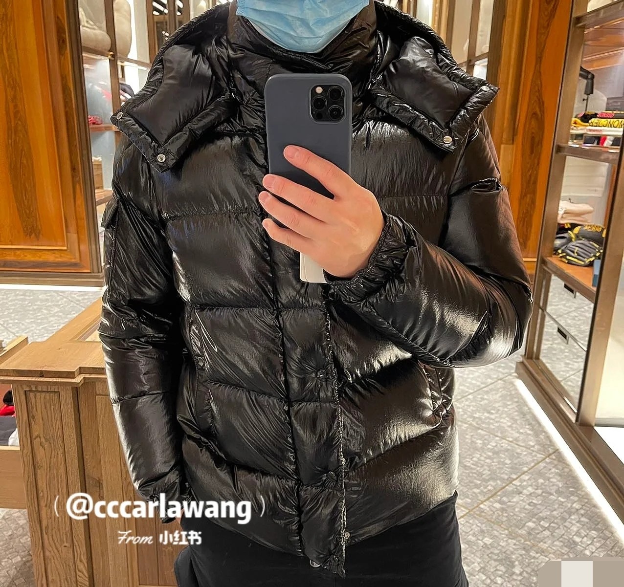 蒙口羽绒服加厚外套,蒙口羽绒服亮玫红色所有限定款