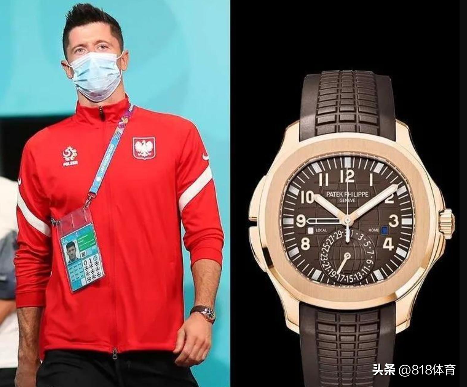 人生得意!本泽马戴350万理查德米勒名表领金球,莱万戴卡西欧400块