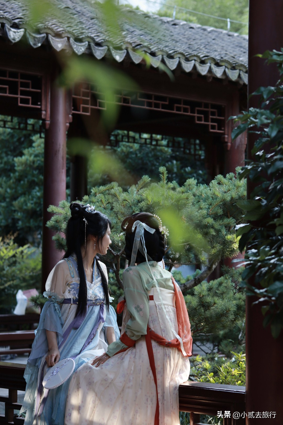 南京瞻园汉服摄影,南京瞻园园林山水布局