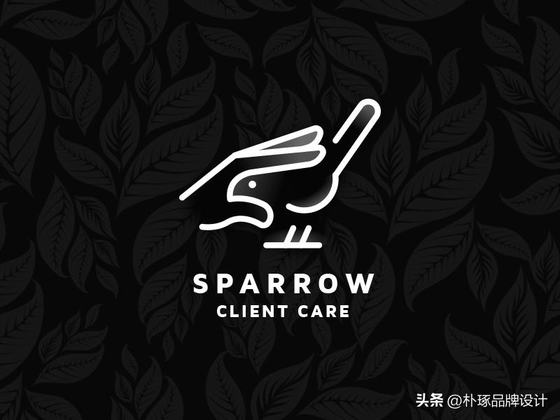 金鼠logo设计创意,麻雀图案logo设计理念