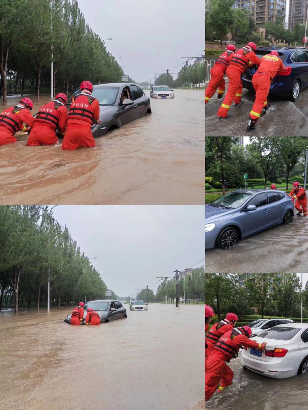 消防应对强降雨,消防增援强降雨工作