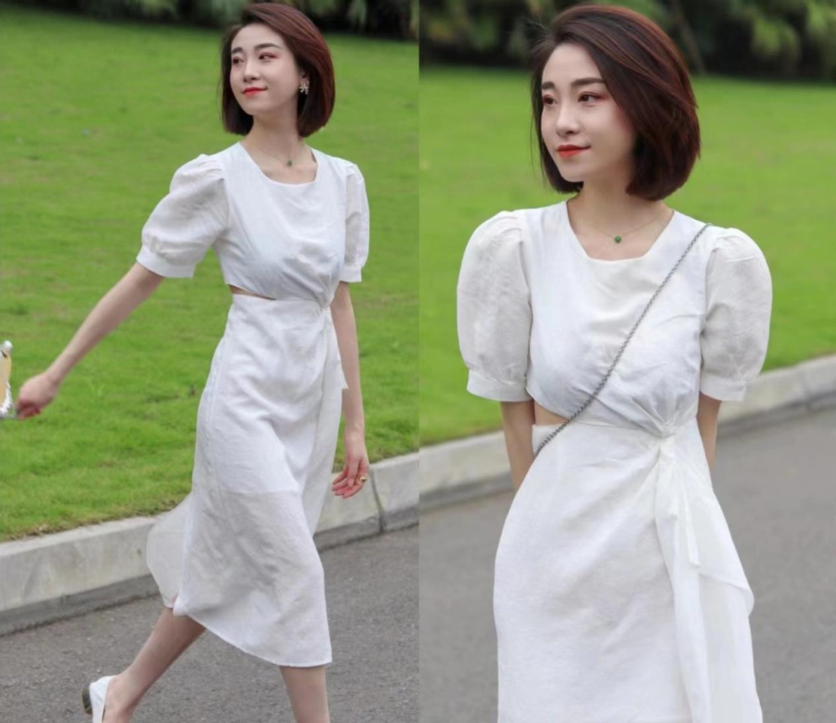 白裙子穿搭夏季气质超仙,夏天裙子凉快不透