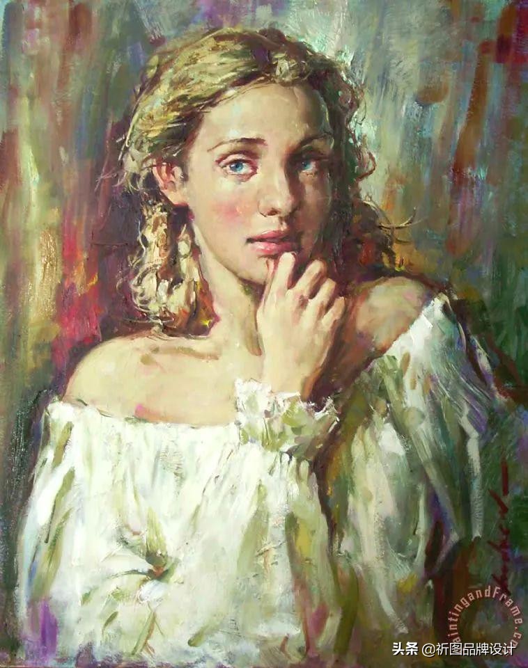 奔放狂野的舞者被安德鲁用画笔表现出来，腰窝突显的美背人体油画