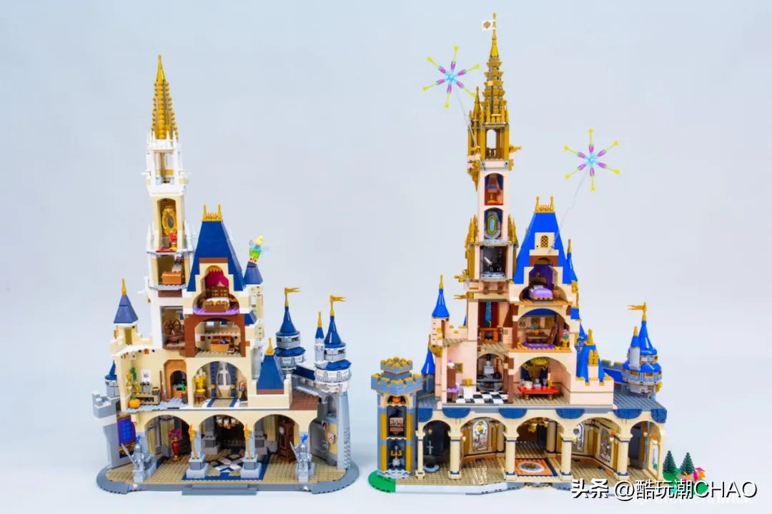 和迪士尼城堡一样高的乐高,和迪士尼乐园相似的城堡