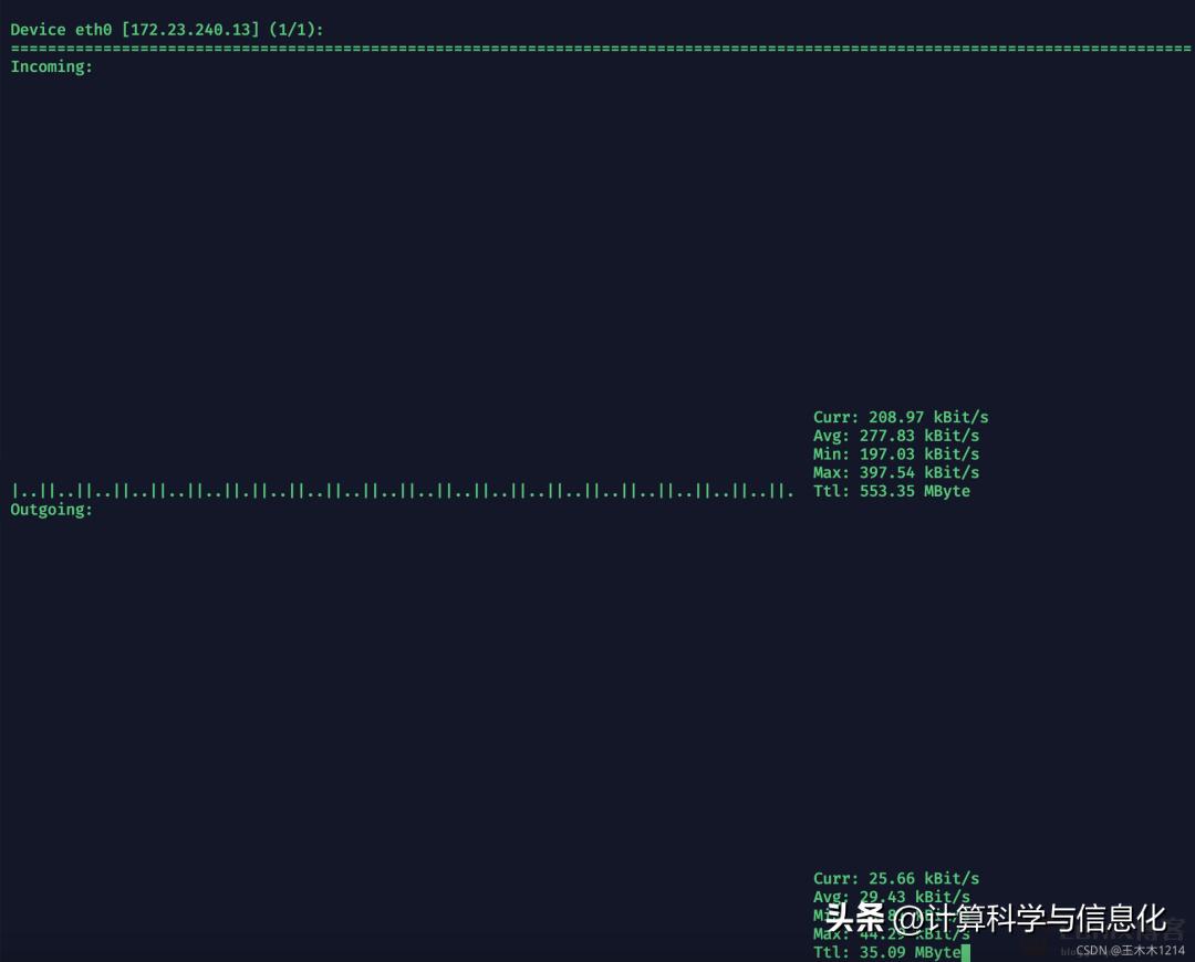 linux查看网卡流量情况命令,linux实时查看网卡流量命令