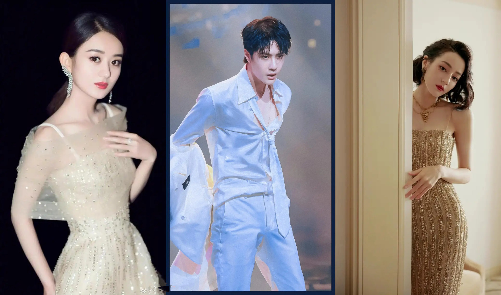 肖战刘亦菲杨紫对比,刘亦菲肖战对比杨紫