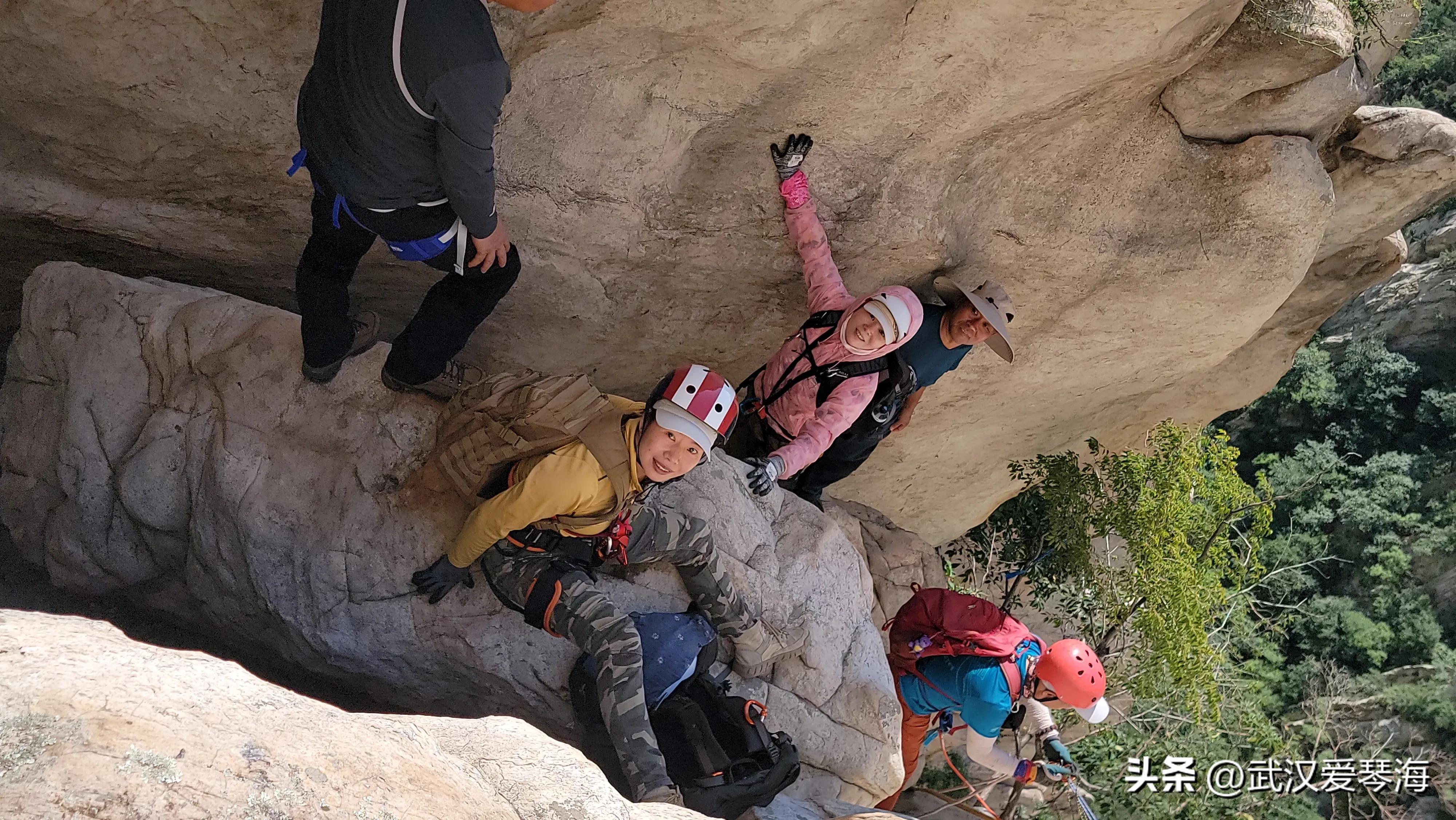 嵩山鱼道鱼脊线全景,嵩山虎头崖攀爬