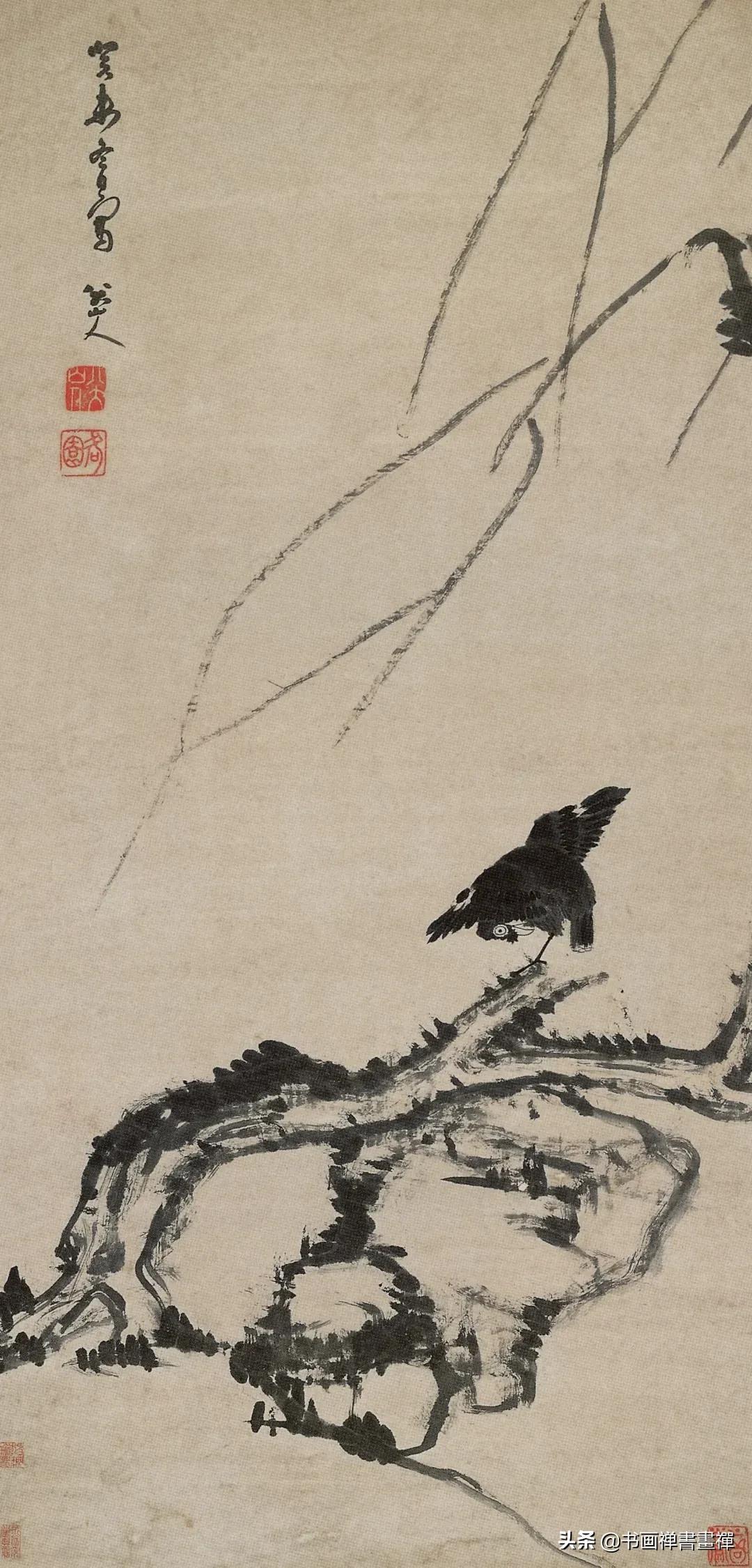 八大山人画山水画,八大山人作品欣赏国画