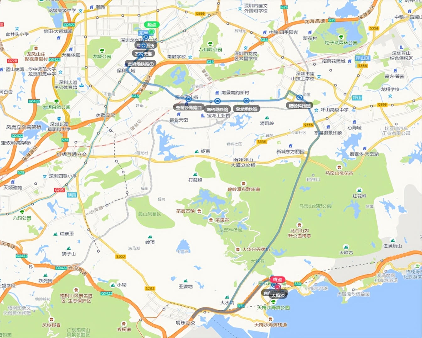 深圳市区出发看海攻略最佳线路,深圳看海路线规划