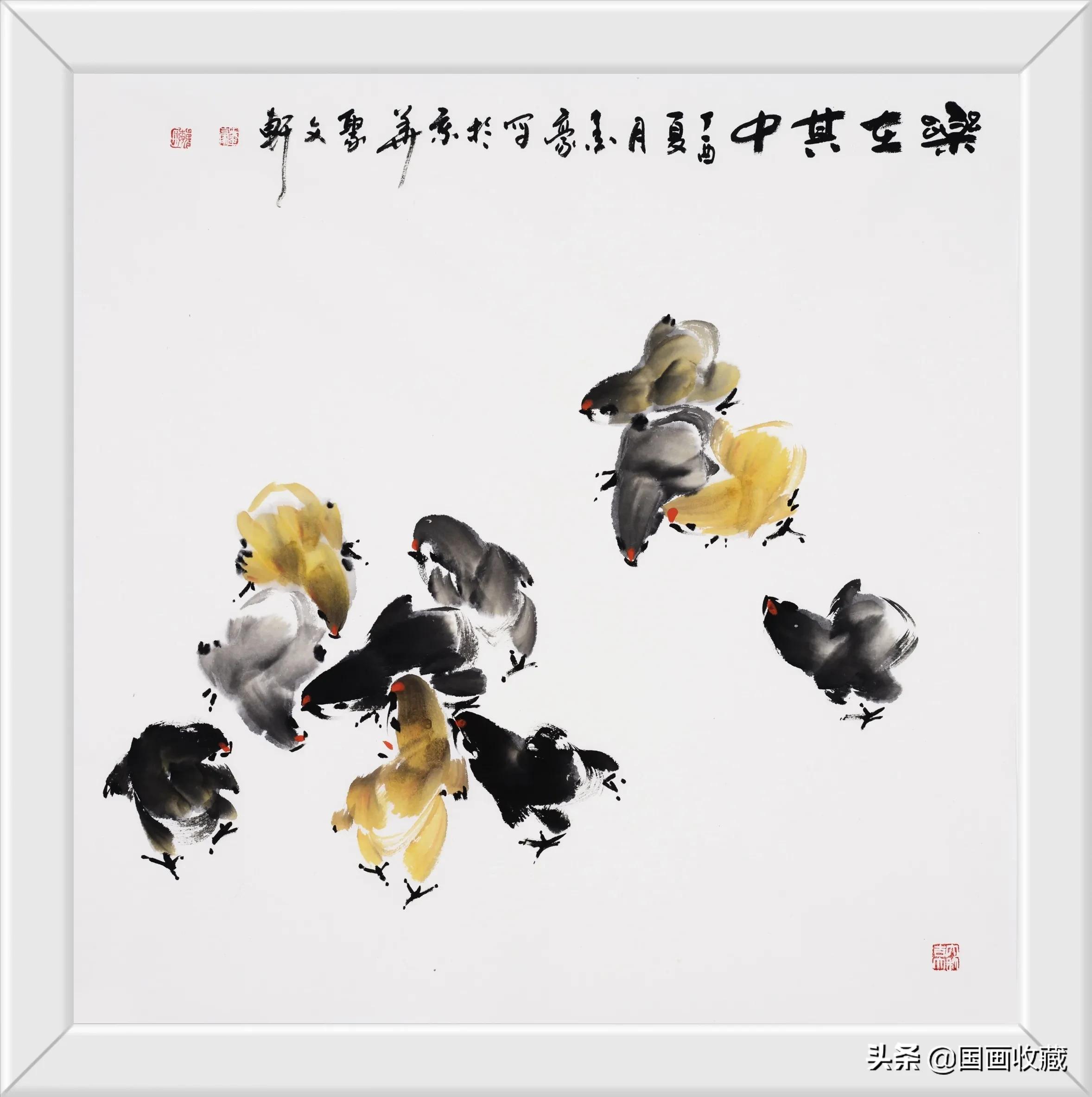 墨豪画鸡高清大图,墨豪画鸡创意作品