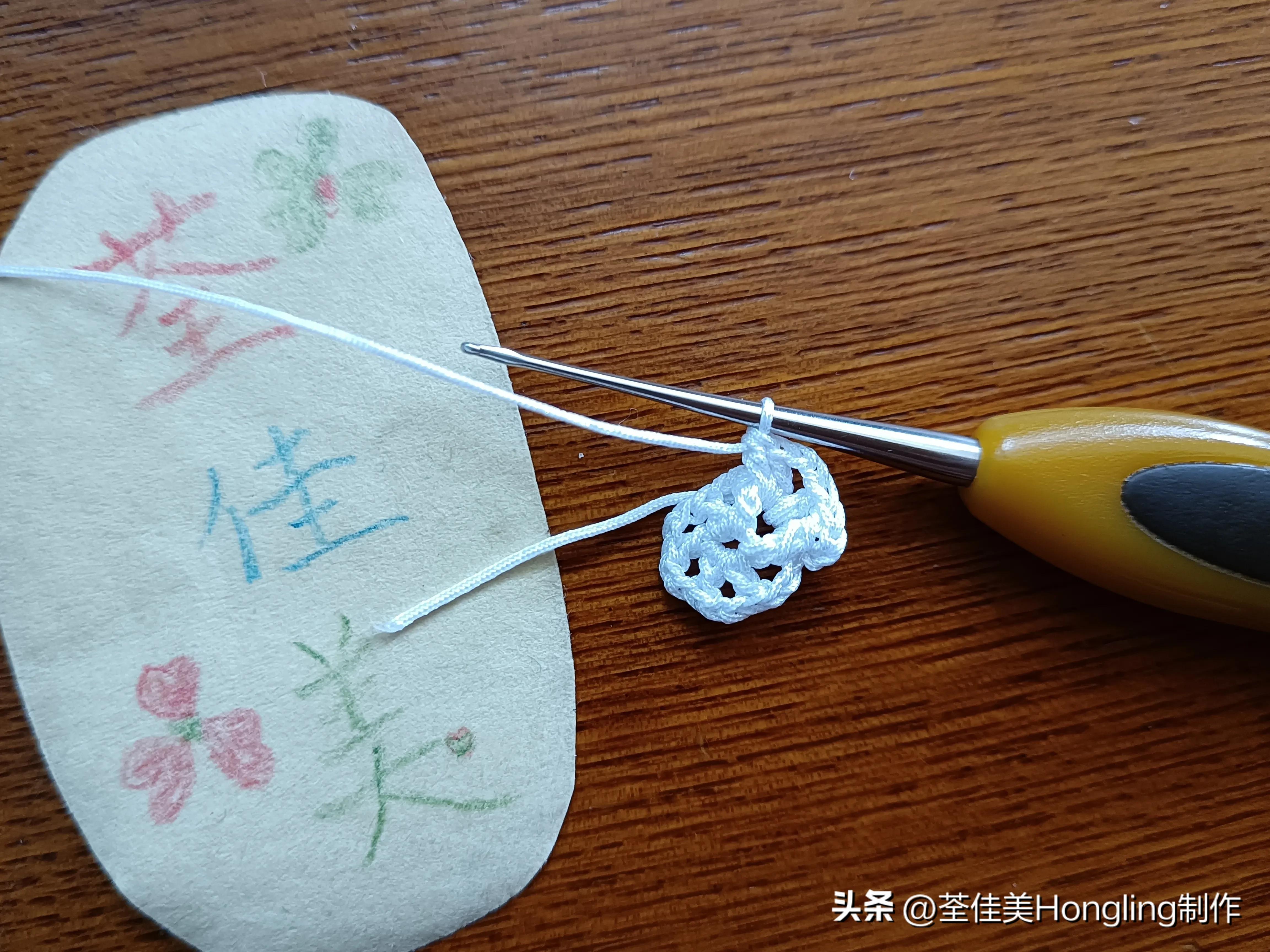 钩针钩织网格花样视频教程,钩针钩织菱形网格花样视频教程