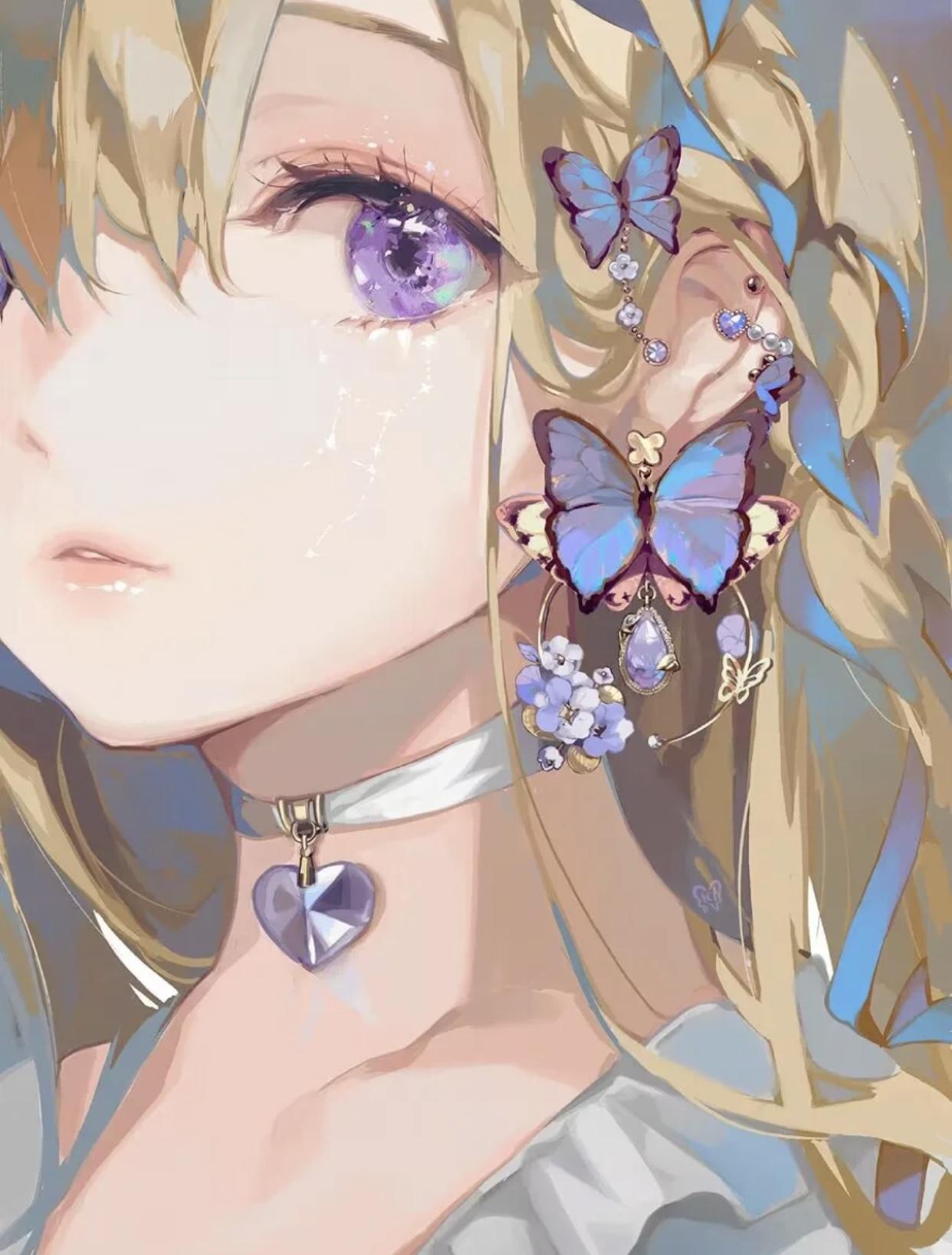 仙气满满的星星头像女呆萌可爱,女生头像带有星星和月亮的