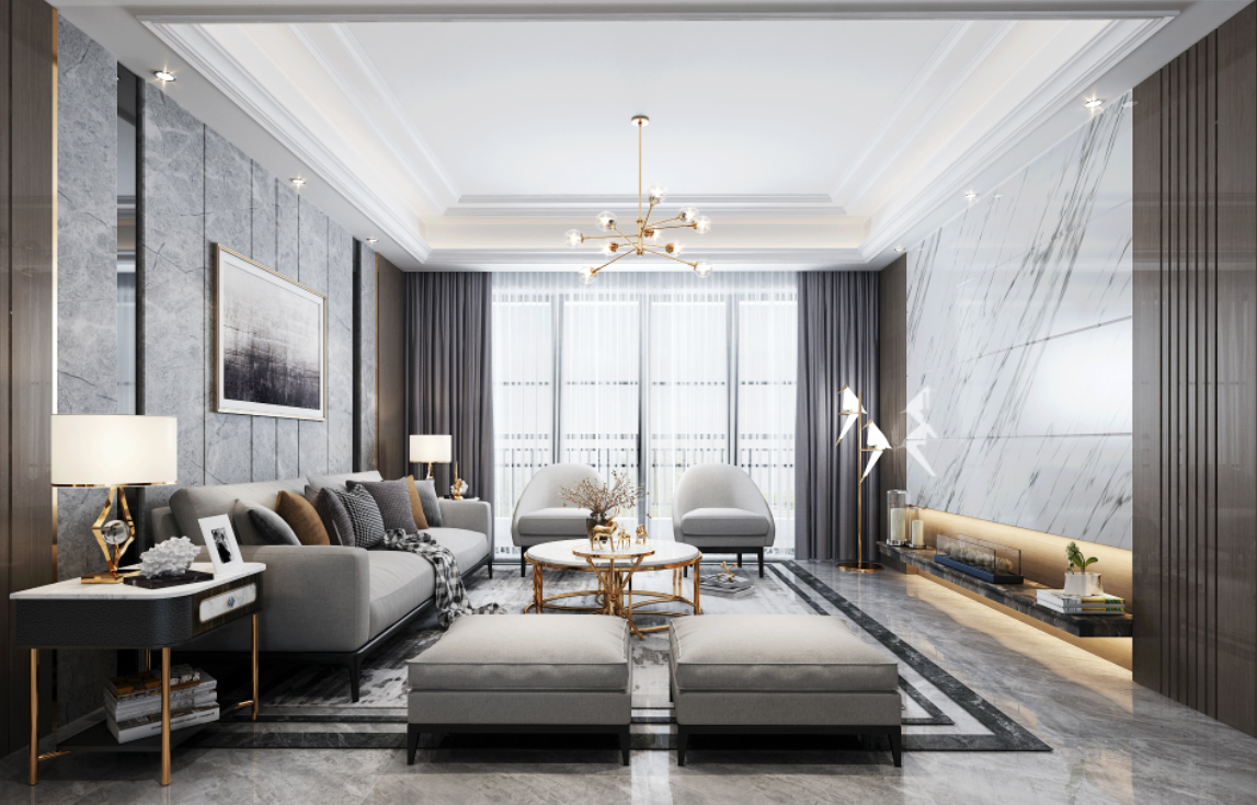 30款客厅吊顶图片,简装吊顶客厅效果图