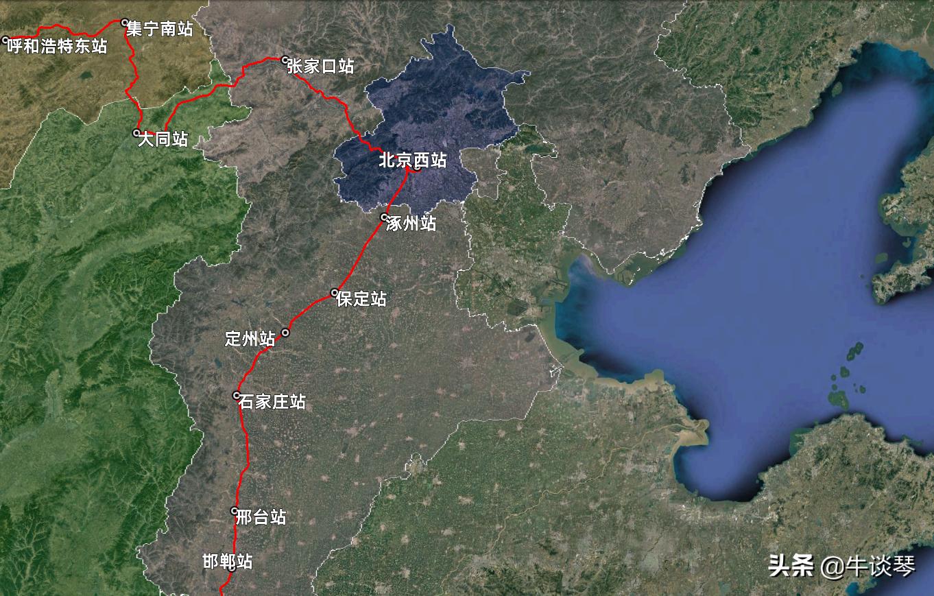 K600次列车运行线路图：广东广州开往内蒙古包头，全程3112公里