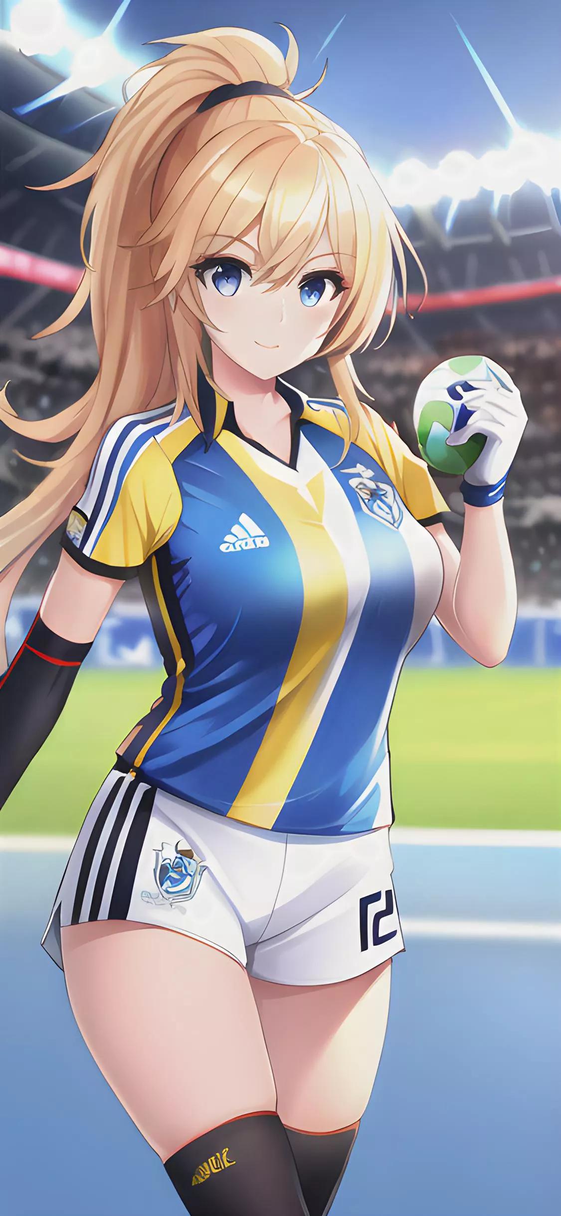 世界杯足球ai绘画,ai绘画二次元足球宝贝