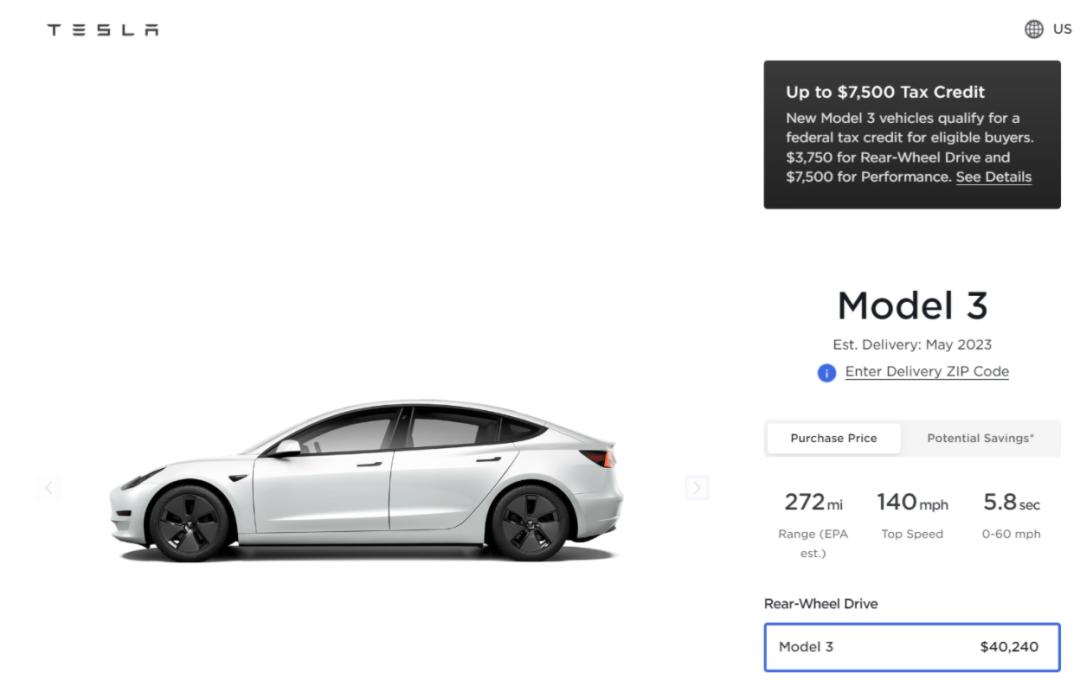 19.9特斯拉model3,特斯拉发布新款model3价格