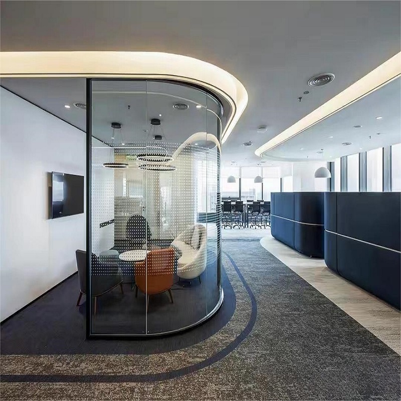 厨房客厅玻璃隔断墙装修效果图,房间与阳台玻璃隔断墙装修效果图