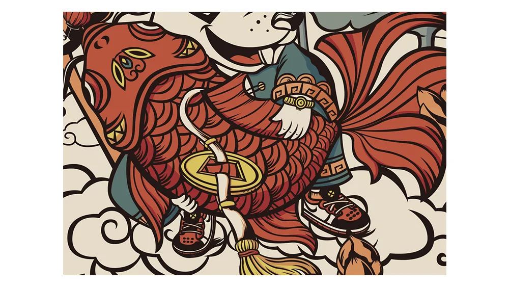 国潮风海报排版,国潮风插画作品介绍