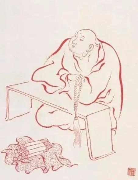 工笔白描罗汉图这线条美绝了,罗汉佛工笔白描图片