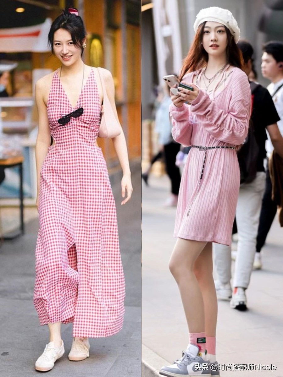 粉色系穿搭秋冬高级感,初秋粉色系穿搭温柔减龄明媚活泼
