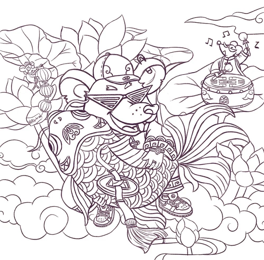 国潮风海报排版,国潮风插画作品介绍