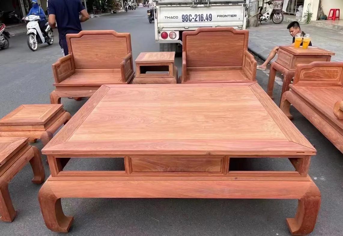 缅甸花梨元宝沙发八件套,缅甸花梨十三件套荷花宝座沙发