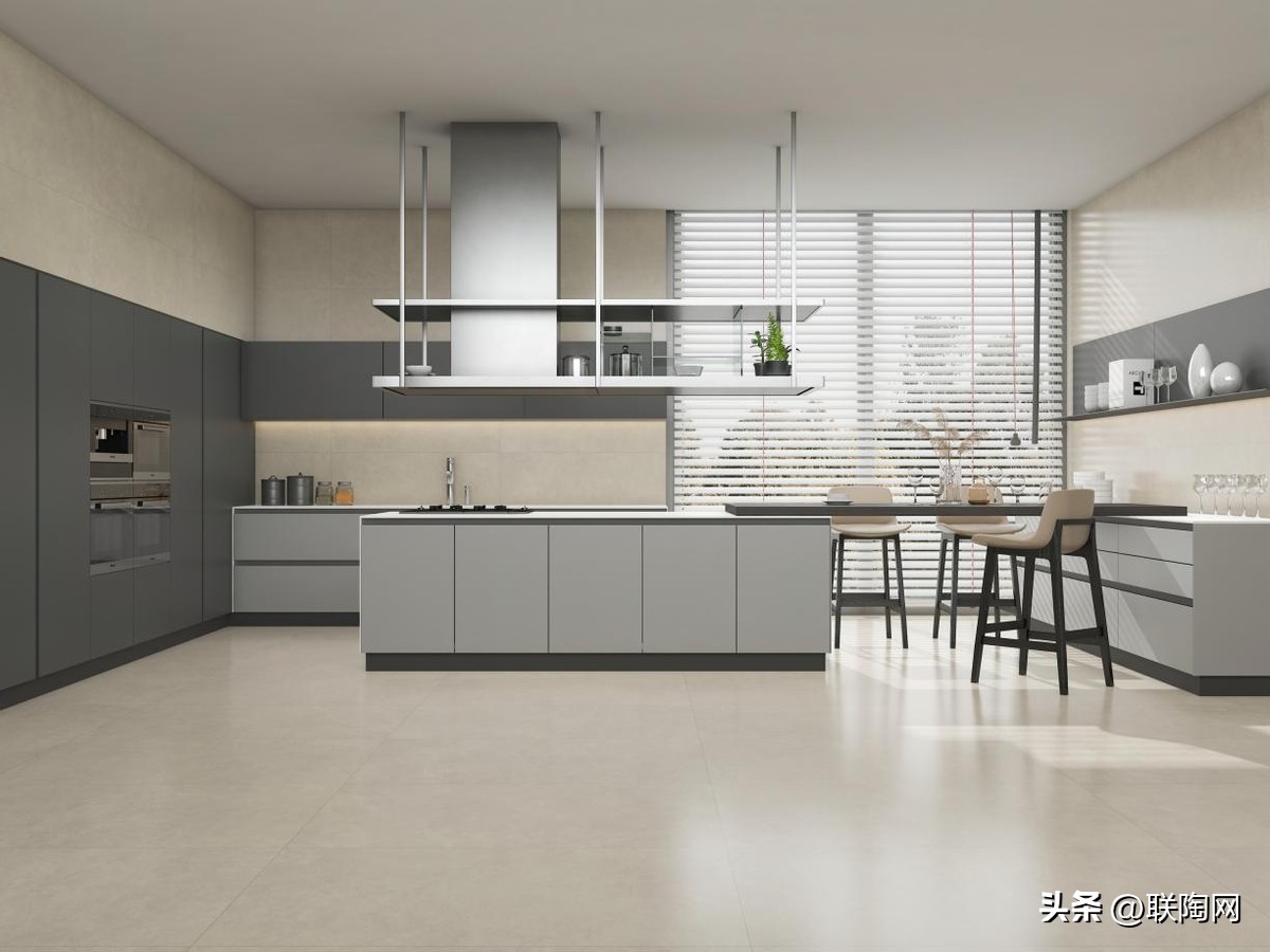 现代轻奢厨卫瓷砖设计,意式极简高级感的厨房瓷砖