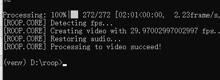 Roop：一张图片完成视频换脸，无需数据集训练，本地+云端部署