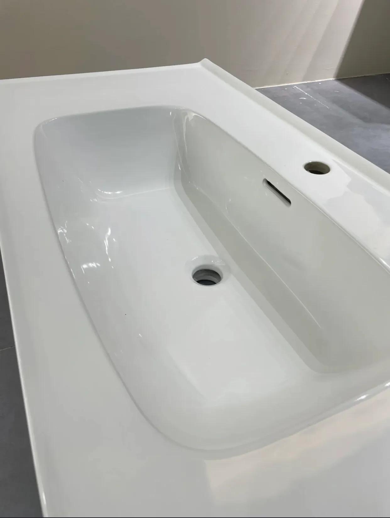 浴室柜是陶瓷一体盆好还是岩板好,网购浴室柜终于安装了