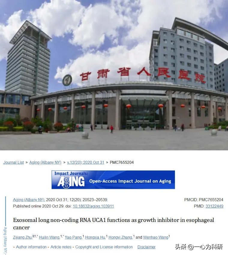 甘肃省人民医院论文,甘肃省人民医院学术不端