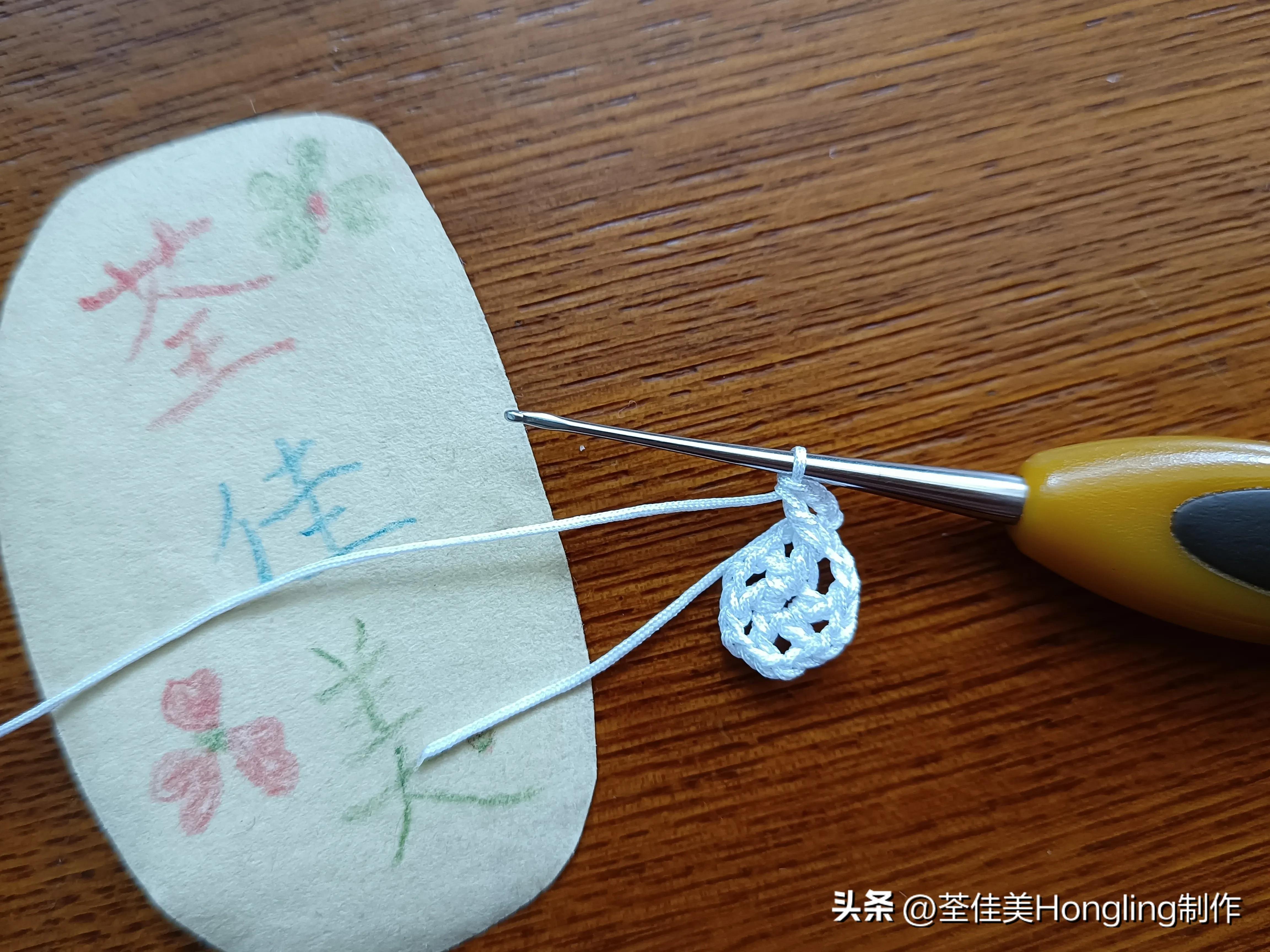 钩针钩织网格花样视频教程,钩针钩织菱形网格花样视频教程