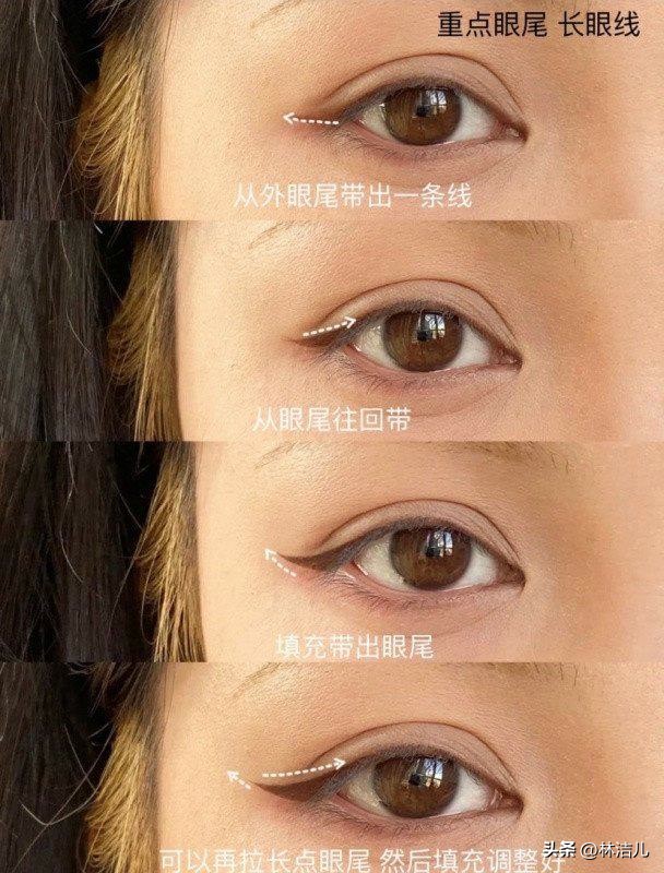 周冬雨眼型怎么画眼妆,周冬雨眼尾眼线怎么画