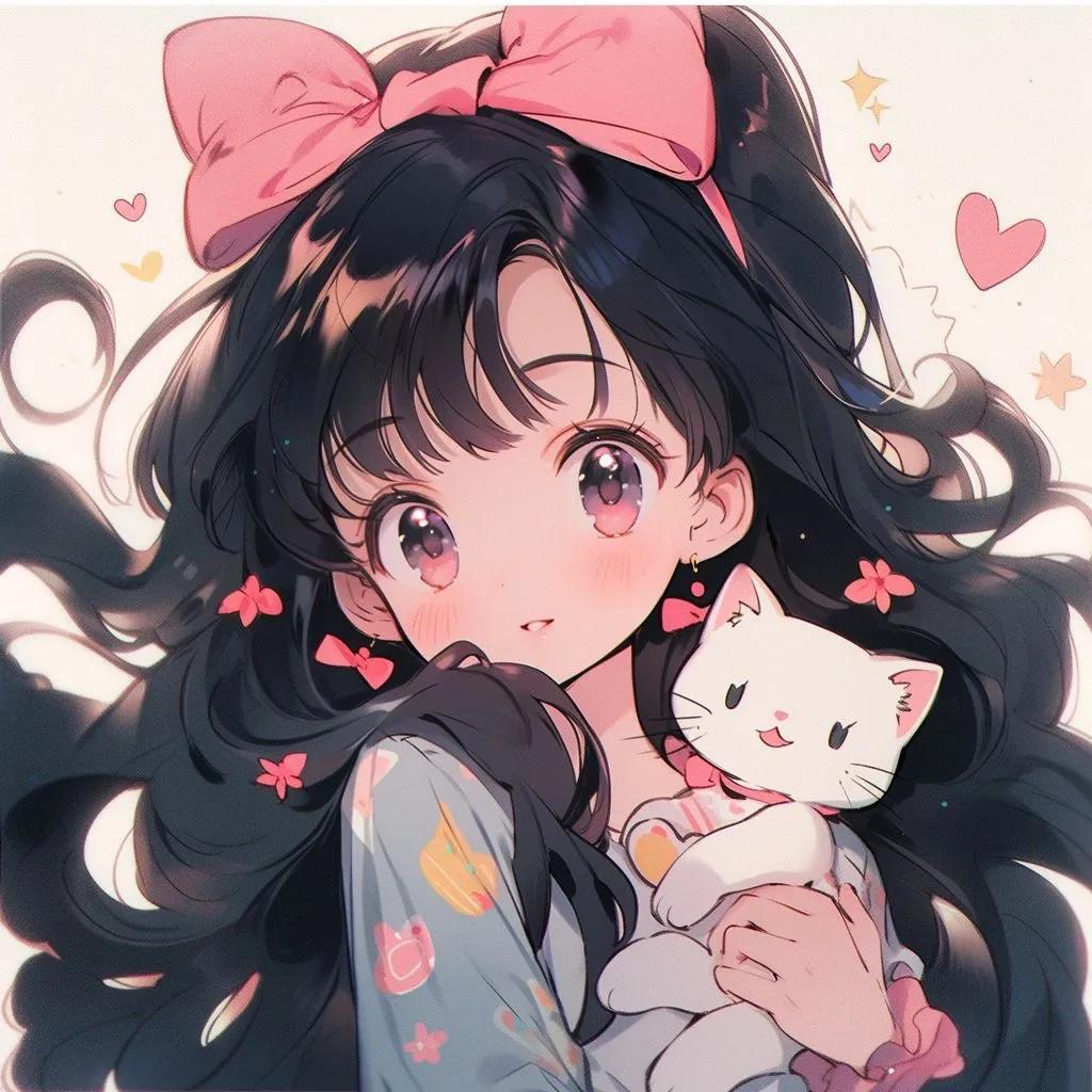 好看的头像女生动漫仙气发光,情侣头像动漫一男一女可爱呆萌