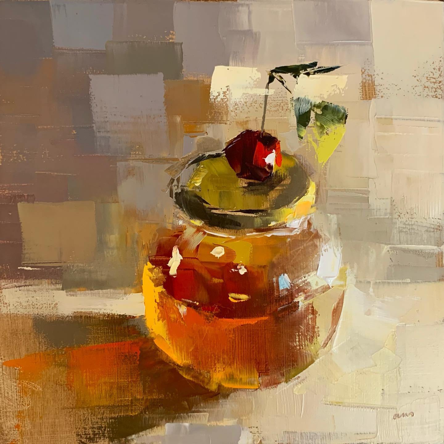 大色块静物油画,油画静物花卉色块