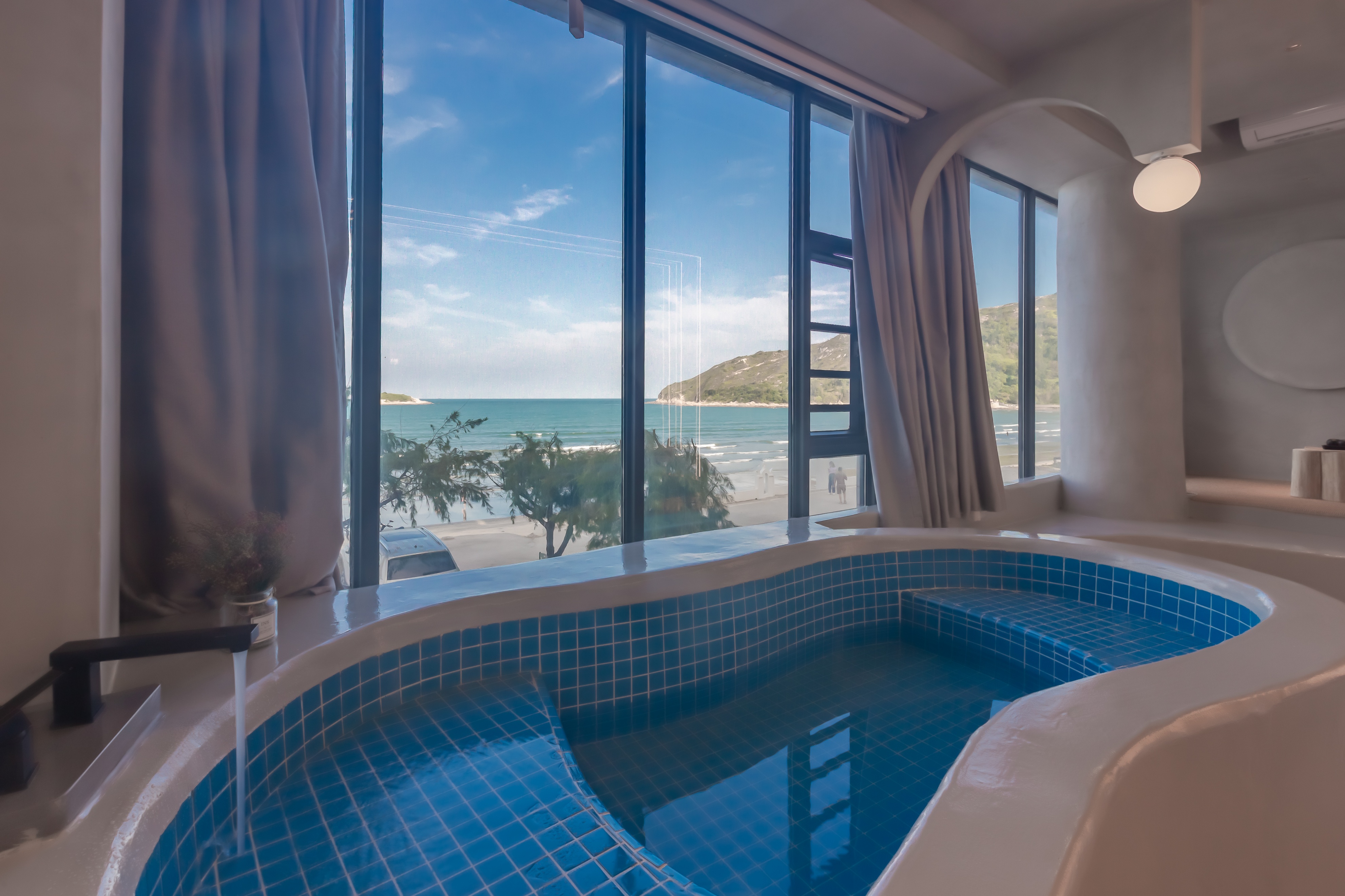 双月湾带私家泡池的温泉酒店,双月湾海景带泡池客栈推荐