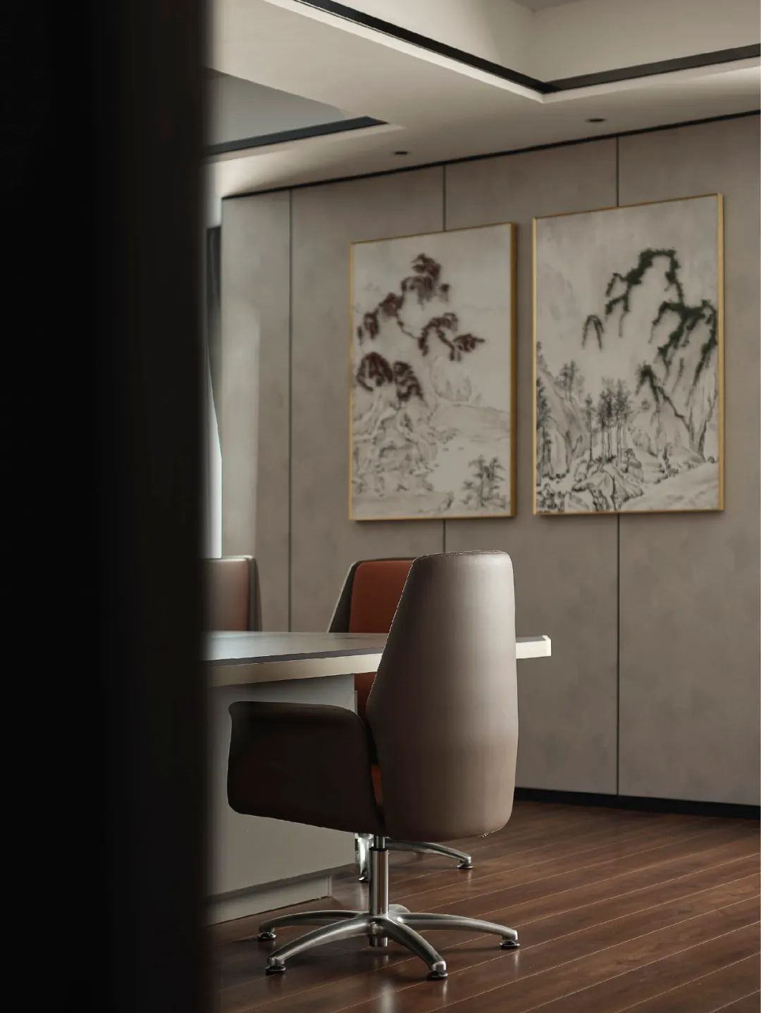 弧形极简高端办公室设计,时尚潮流办公室空间设计